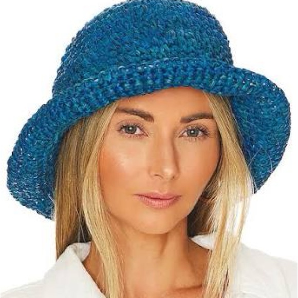 Brand New Island Turquoise Teal Woven Womens Hat